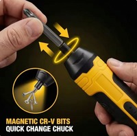 Tournevis sans fil, rechargeable 1300 mAh, perceuse multifonctionnelle réglable, chargement USB pour démontage et entretien