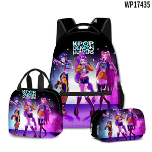 3D 新款跨境电影韩流女巫狩猎团背包、午餐袋、笔袋 3 件套 - Product Image 5