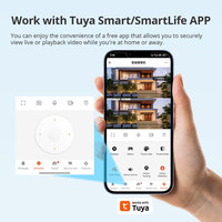 Caméra extérieure Zemismart Tuya Wifi à double objectif, double écran, suivi, protection de sécurité, surveillance, carte, capteur de mouvement IA