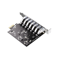 Original haute vitesse 7 ports PCI-E vers USB 3.2 Gen 1 carte complémentaire interne USB3 Hub Converter pour PC de bureau Stock disponible