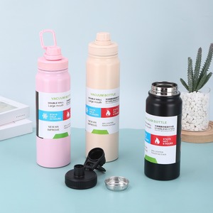 Bouteille isotherme économique de 20 oz, 27 oz, 34 oz pour le sport en plein air avec poignée renforcée, gourde thermique sous vide pour le camping et les voyages - Product Image 5
