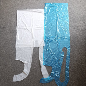 <span class=keywords><strong>Tablier</strong></span> jetable bleu en PE pour adulte avec carte de présentation en papier, grande taille, imperméable, résistant à l'huile, pour la cuisine et la protection des tâches de nettoyage - Product Image 2
