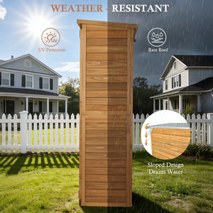 <span class=keywords><strong>Abri</strong></span> de <span class=keywords><strong>jardin</strong></span> en <span class=keywords><strong>bois</strong></span> Combohome avec armoire haute et étagères réglables robustes, organisateur d'outils de <span class=keywords><strong>jardin</strong></span> résistant aux intempéries pour la pelouse - Product Image 5