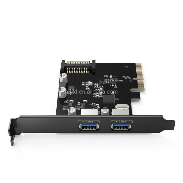 Module Interface USB 3.1 2-Port Express Card Desktop for Windows XP7/8 Mini PCI-E USB 3.1 Hub Controller Adapter