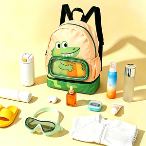 Bolsa de Natación Impermeable para Niños, con Separación para Ropa Seca y Mojada, de Poliéster, Unisex, para Deportes al Aire Libre, Playa, Almacenamiento, <span class=keywords><strong>Mochila</strong></span> con Diseño de Dibujos Animados - Product Image 1