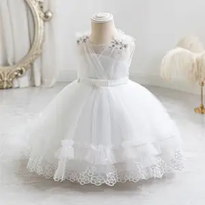 Princess Flower Girl Dress Summer Tutu Wedding Birthday Party Kids Dresses For Girls Teenager Prom Designs Dress