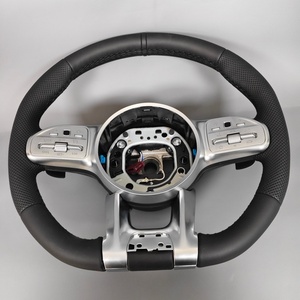 Volante de Cuero para <span class=keywords><strong>Mercedes</strong></span> Benz W117 W176 <span class=keywords><strong>GLS</strong></span> 450 C190 E63s W126 W206 - Product Image 1