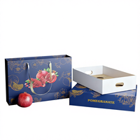 Emballage en carton ondulé pour supermarché, boîte d'emballage pour grenade, orange, pomme, kiwi, fruit du dragon et légumes