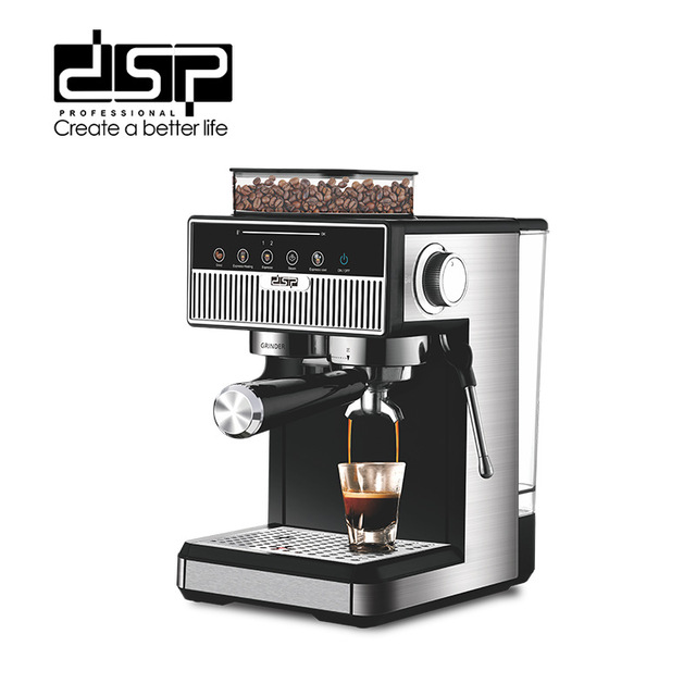 DSP Electric 20Bar 1350W Smart Touchscreen Espresso Coffee Maker 20 Grind Settings 2L Capacity for Cafe-Quality Drinks at Home