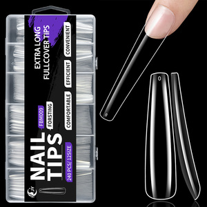JIEYU PMMA/ABS Longs <span class=keywords><strong>faux</strong></span> ongles stiletto transparents pour extension d'ongles en <span class=keywords><strong>gel</strong></span> acrylique - Product Image 6