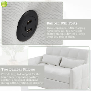 Sofá cama extraíble multifuncional de 2 asientos de tela de nuevo diseño para muebles de día y de noche para sala de estar - Product Image 5