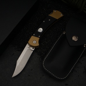 Cuchillo Plegable para Camping BUCK112 D2 con Punta de Lanza, Empuñaduras G10, Perilla de Pulgar, Cuchillo de Bolsillo DIY OEM - Product Image 1