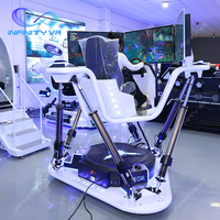 Plateforme de simulation de course automobile à 6 degrés de liberté, 3 écrans, simulateur de jeu de course automobile d'arcade, simulateur de course automobile à mouvement complet pour un joueur, divertissement