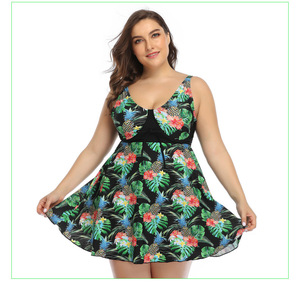 Costume da Bagno con Stampa Fenicotteri Nero Due Pezzi Tankini Taglie Forti Vintage con Pantaloni 2024 Abbigliamento da Spiaggia - Product Image 2