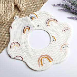 Buena calidad Xinyunzy Four Seasons algodón Toalla de gasa de 6 capas 360 grados puede girar Anti-vómito babero Baby Spit Pocket - Product Image 2