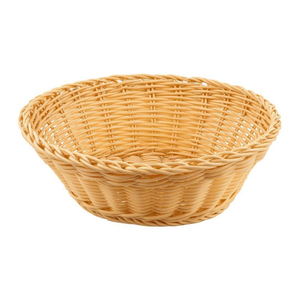 Rattan <b>Table</b> <b>Basket</b> 20 Cm Natural Synthetic Woven Storage Bowl For Kitchen Or Dining - Product Image 2