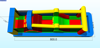 Piste de tumbling gonflable pour le Championnat 2026 - Combo d'obstacles en PVC robuste avec pompe à air, certifié CE, logo couleur personnalisé