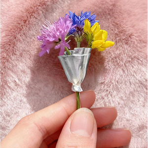 คลิปหนีบช่อดอกไม้แบบสวมใส่ได้ สีเงิน สีทอง สำหรับงานแต่งงาน ของผู้หญิง เครื่องประดับตกแต่งดอกไม้ประดิษฐ์ - Product Image 2