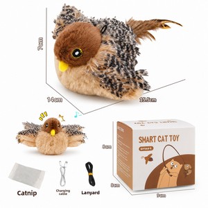 Jouet pour chat à ailes battantes rechargeable par USB avec herbe à chat, jouet interactif en peluche pour chat avec ailes électriques pour chats <span class=keywords><strong>d</strong></span>'intérieur - Product Image 6