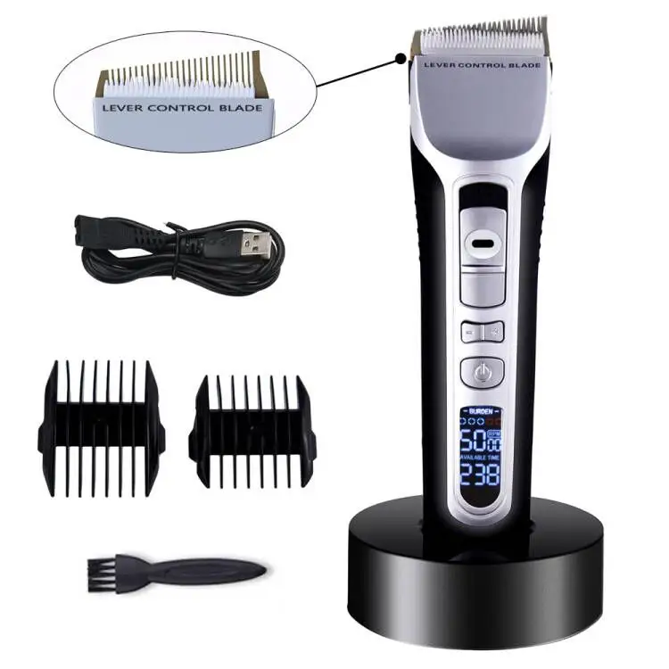 Wholesale Rechargeable Hair Clipper Low Noise Adjustable Electric Men Hair Cut Titanium Ceranics Hair Trimmer Set