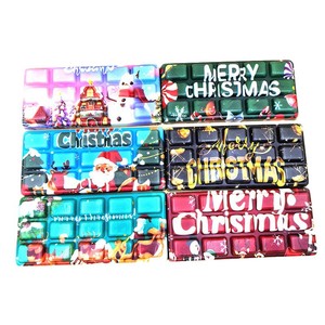 Jouet anti-stress en PU souple en forme de grande barre de chocolat à thème de Noël, à récupération lente, options multicolores, emballage en boîte - Product Image 5