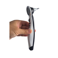 Otoscope de poche à fibre optique avec lumière LED, construction en acier, alimenté par l'électricité, diagnostic médical, endoscope auriculaire