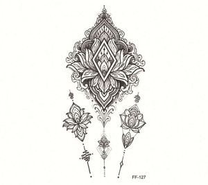 Tinta de Tatuaje Temporal Impermeable para Hombres y Mujeres, Pegatinas Realistas para Arte Corporal, Cubren Cicatrices, Diseños de Alas, Larga Duración, Sin Brillo - Product Image 4