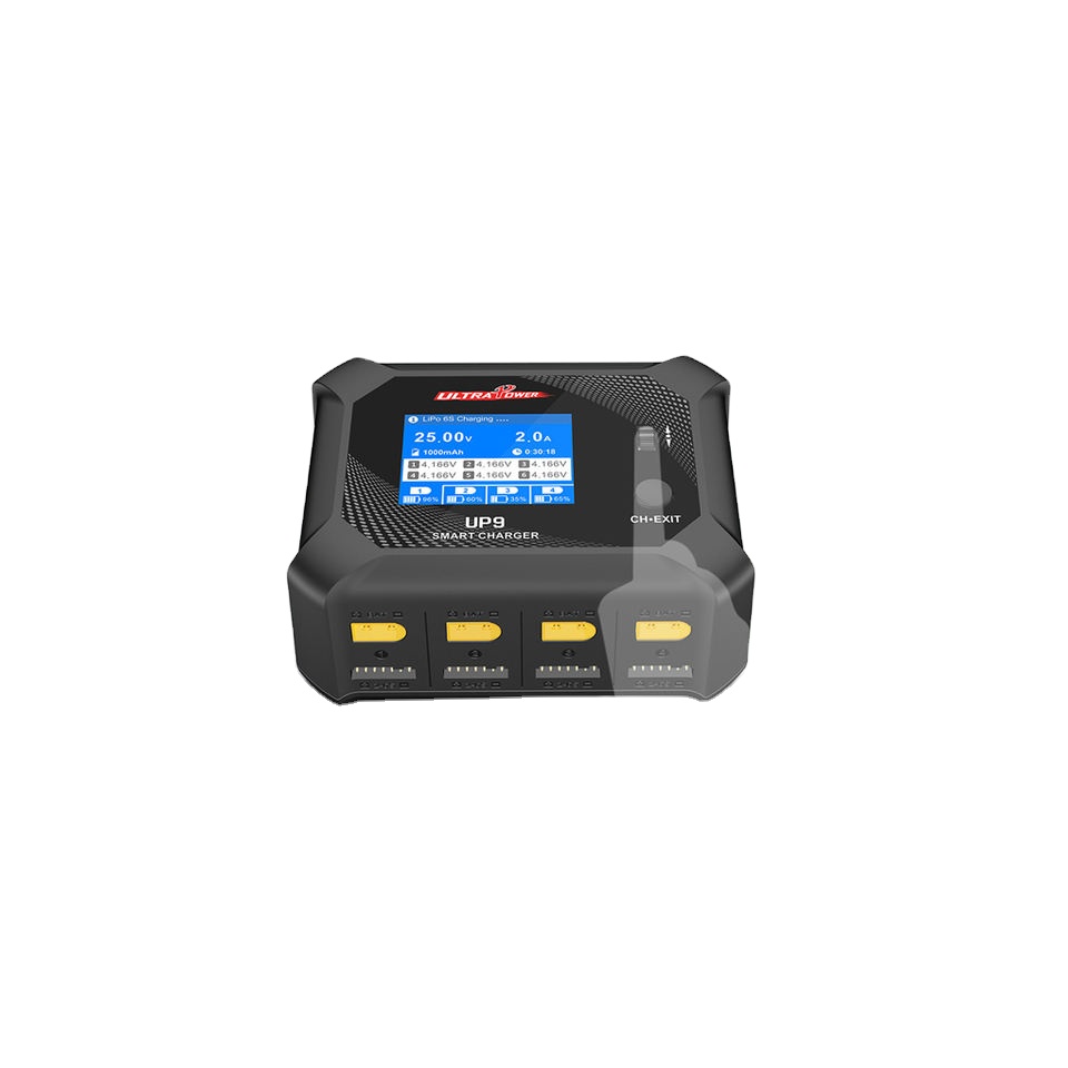 4-канальное зарядное устройство UltraPower UP9 Smart 100W для 1-6S LiPo/LiHV/LiIon/LiFe/батарея переменного тока, аксессуары для дрона самолета