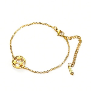 กำไลข้อมือสแตนเลสสตีล 316L ชุบทอง 14K 18K คุณภาพสูง ไม่ลอก ไม่ดำ สำหรับผู้หญิง ลายวอลเลย์บอล บาสเกตบอล ฟุตบอล เบสบอล - Product Image 6