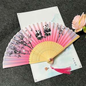 Factory Price Handmade Painted Portable Personalized <b>Folding</b> <b>Hand</b> <b>Fan</b> with Bamboo Handle - Product Image 3