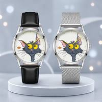 Montre à quartz unisexe en acrylique et cuir, motif dessin animé, pour enfants, hommes et femmes, avec aiguilles uniques, idéale pour un cadeau – Vente directe usine Ting Mingyi