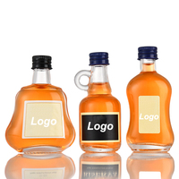 Mini bouteilles de vin en verre avec Logo personnalisé de haute qualité, de luxe Unique et exquis de 50ml