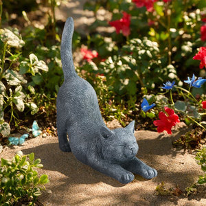 Creative Resin Yoga Cat Ornament, Exquisite Craft Decoration for Home & Office, Unique Resin Artwork