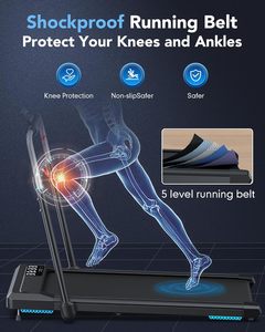 Caminadora Plegable con Inclinación Manual del 10%, Capacidad de 360 lb, Plataforma para Caminar en el Escritorio, <span class=keywords><strong>Manillar</strong></span> Inteligente, 3 en 1, Uso en Casa/Oficina, <span class=keywords><strong>Sin</strong></span> Ensamblaje, Fácil de Usar - Product Image 3