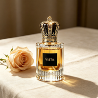 Flacon de parfum en verre cylindrique de luxe de haute qualité avec pulvérisateur et impression sérigraphique 30ml/50ml/100ml rechargeable
