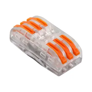 Tira eléctrica compacta, Conector de Cable de empuje fijo rápido de 3 vías, Tuercas de palanca de resorte, conectores de cableado para LED