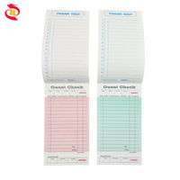 Bloc-notes de commande pour serveur en papier offset personnalisé à une seule couche et une seule partie