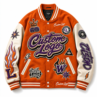 Veste universitaire personnalisée pour homme, broderie chenille, streetwear, veste de baseball, logo personnalisé, fabricant OEM
