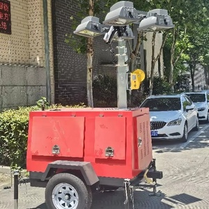 Nhà Máy Bán Hàng Trực Tiếp Xách Tay LED Chiếu Sáng Diesel Trailer Ánh Sáng Tháp Chiếu Sáng Khẩn Cấp 7M Manual Mast - Product Image 1