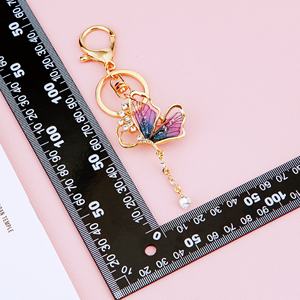 พวงกุญแจโลหะขายส่ง 3 มิติ น่ารัก แฟชั่น หรูหรา รูปดอกทิวลิป จี้ประดับ พวงกุญแจหรูหราประดับเพชร - Product Image 6