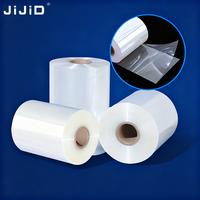 Film rétractable thermique en POF transparent épaissi de qualité alimentaire JIJID, en rouleau, emballage en plastique souple PVC pour thé et cosmétiques
