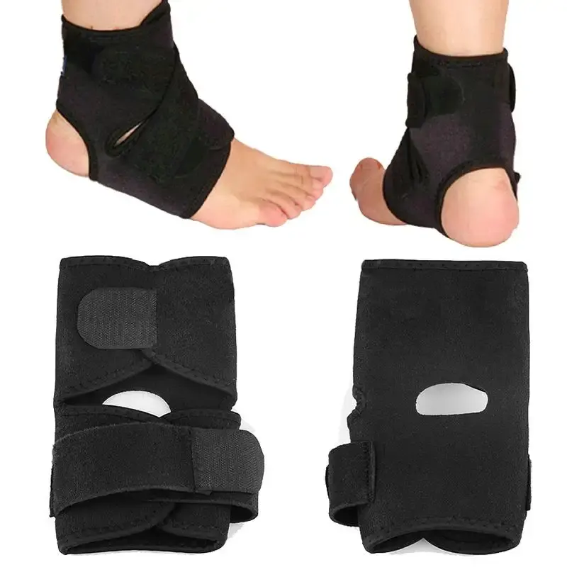 Penjepit penopang pergelangan kaki pria wanita, pembungkus pergelangan kaki dapat disesuaikan lengan Neoprene bernapas