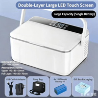 Boîte de réfrigération portable à double compartiment pour insuline, à semi-conducteurs, pour voiture, maison, voyage, petite, rechargeable