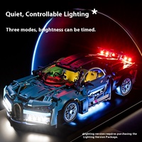 Bloques de Construcción de Coches de Carreras, Modelo de Superdeportivo, Juguete de Control Remoto para Niños, Piezas Pequeñas de Plástico ABS, Edad 8+, Unisex