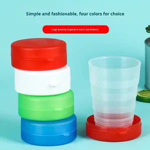 Gobelet télescopique en PP de 300 ml, pas cher, avec couvercle, pour les voyages en plein air, les pique-niques, le camping, pliable, logo personnalisé - Product Image 2