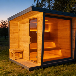 Açık çok kişi parti için moda Modern avrupa kırmızı sedir ıslak buhar buhar <span class=keywords><strong>Sauna</strong></span> - Product Image 1