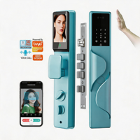 Serrure de porte intelligente TTlock avec reconnaissance faciale 3D et de la veine palmaire, caméra de sécurité, moniteur intelligent, Cerradura Inteligente Tuya