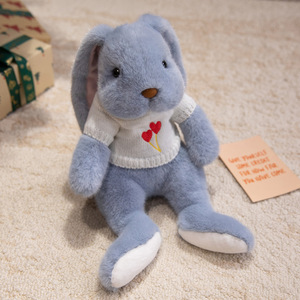 Customized Soft Plush Rabbit Stuffed <strong>Animal</strong> with <strong>Knitted</strong> Sweater High Quality Long Eared Bunny Doll <strong>for</strong> Easter Promotion - Product Image 3