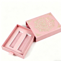 Boîte cadeau de rouge à lèvres liquide mat de luxe en papier imprimé sur mesure avec doublure en éponge et pelliculage mat, emballage coloré