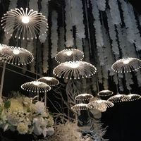 Lámpara Colgante de Techo LED con 10 Cabezas de Diente de León, Luz Luminosa para Decoración de Eventos, Bodas, Fiestas y Banquetes
